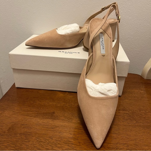 NWT MM LaFleur Irene 1.0 Slingback Beige Suede size 41/ approx us 10 - Picture 2 of 12